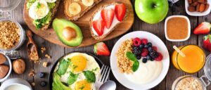 healthy breakfast table