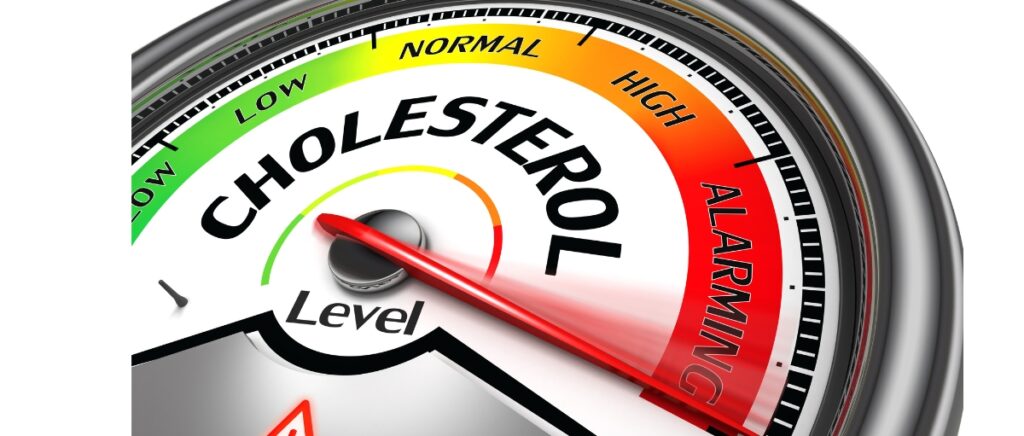 cholesterol level conceptual meter