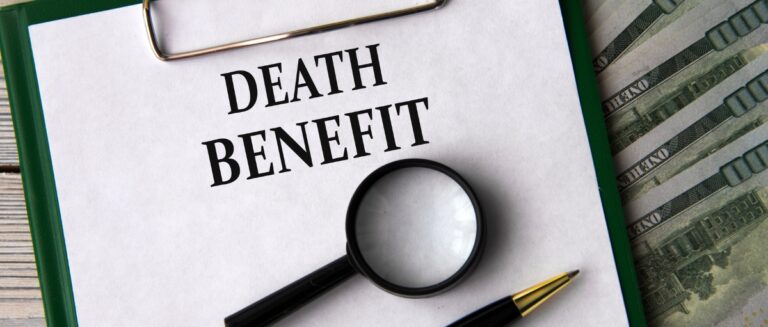 Document showing death benefit with some amount of cash