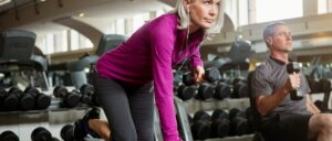 Fit Senior Woman working out