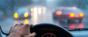 car with foggy windshield